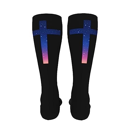 Jesus Cross Knee High Socks For Women Long Tube Socks Athletic Compression Socks Unisex High Socks Girls4