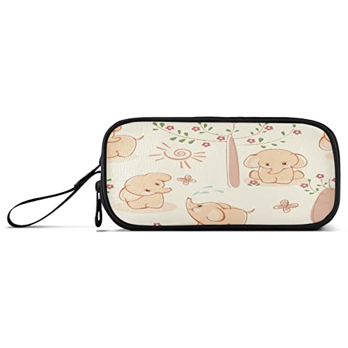 Fondo De Pantalla De Elefantes Lindos Estuche Escolar Estudiante Caja de Lápices para Niños Niñas