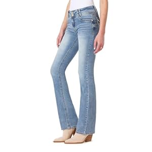 WallFlower Luscious Curvy Bootcut Jeans for Women Mid-Rise Insta Stretch Denim in Petite, Midsize, Plus Size, Juniors Jeans