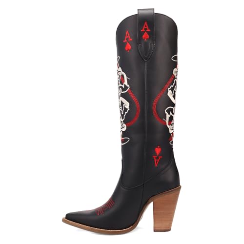 Dingo Women's Ace of Spades Embroidered Snip Toe Western Boot3
