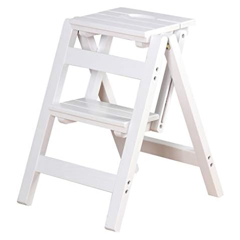ZHZ-DT Heces Escalera Plegable Taburete de Madera Cover