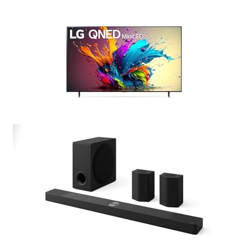 Image of LG 86-Inch Class QNED90T Series Mini LED Smart TV 4K Processor Flat Screen with Alexa Built-in (86QNED90TUA, 2024),LG 9.1.5 ch. Sound Bar with Wireless Dolby Atmos Soundbar and Rear Speakers