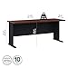 Bush Furniture Series A 72W Desk Workstation for Home or Professional Workspace, Desktop Solution for Office Use, Hansen Cherry