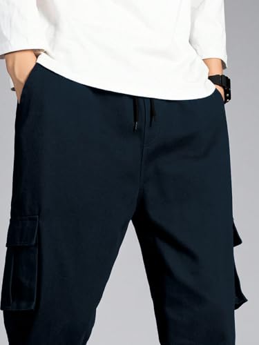 Image of TAGDO Men Flap Pocket Drawstring Waist Trousers (2030)