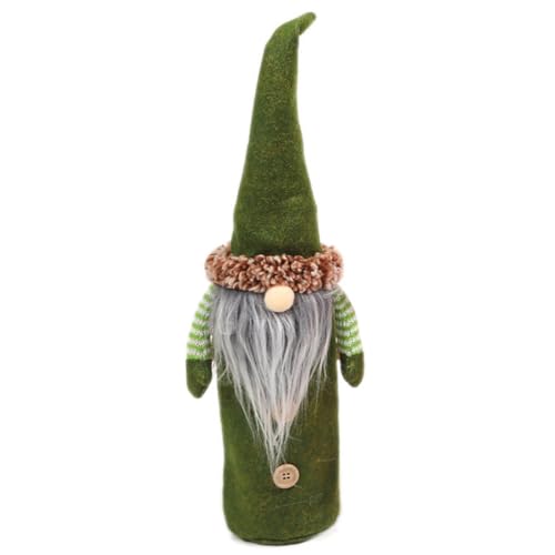 Bottiglia con gnomo natalizio con copertura natalizia con bottiglia protettiva per vestiti Taglia unica grigio