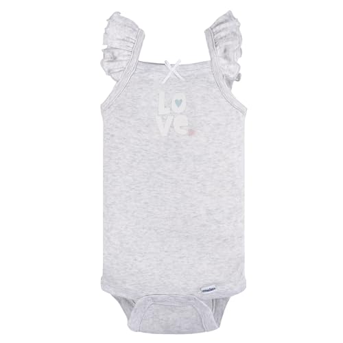 Image of Gerber Baby Girls Multi-Pack Sleeveless Onesies Bodysuit