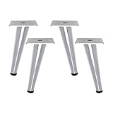 Photo Gallery quluxe gambe cromate per mobili da 15,2 cm, piedini in metallo per divano, armadio, armadio, colore argento (confezione da 4) Photo Gallery quluxe gambe cromate per mobili da 15,2 cm, piedini in metallo per divano, armadio, armadio, colore argento (confezione da 4)