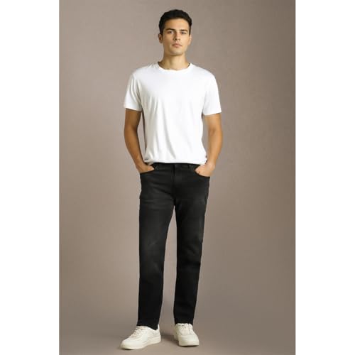 Image of Louis Philippe Men's Smart Fit Stretch Fabric for Comfort Premium Wash Aesthetic Authentic Twill and Durable Jeans