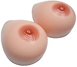 BIONORA Silikonbrüste als BH-Einlagen, realistisch, ca. 1600 Gramm/Paar, Größe 2XL+, Tropfenform, Körbchen F, mit Haftschicht