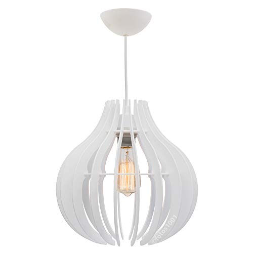 Pendente Lótus Ana Maria Branco Lustre Luminária 30Cm Sala