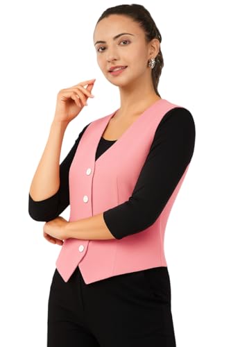 Image of SaintX Women's Waist Coat | Sleeveless | Stylish Executive Wear | Formal Blazer Waistcoat | Office wear