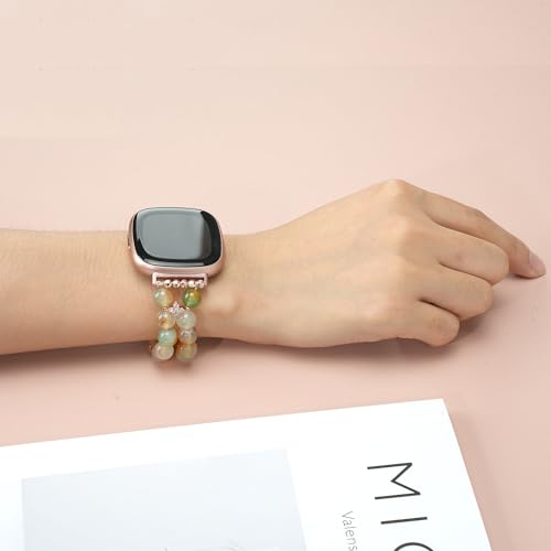 Pulsera elástica de perlas para Fitbit Versa 3/4 miniatura 5