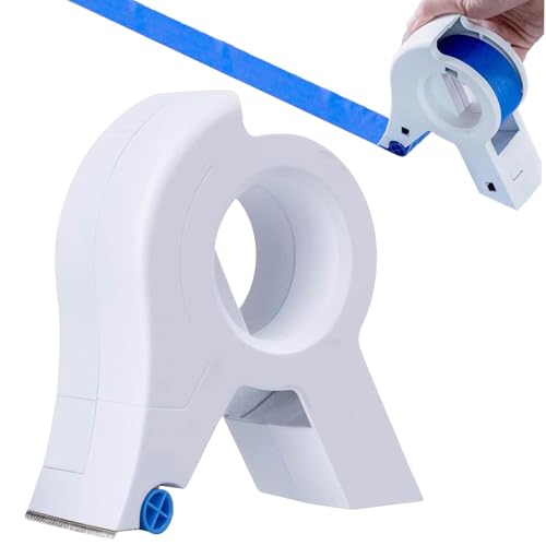 Masking Master,Maler Klebebandspender,Klebebandmaschine tragbare Maler,Tape Trim,Vormontiertes Abdeckfolien-Klebebandwerkzeug,Geeignet für Zierleisten, Böden, Fenster und Türrahmen
