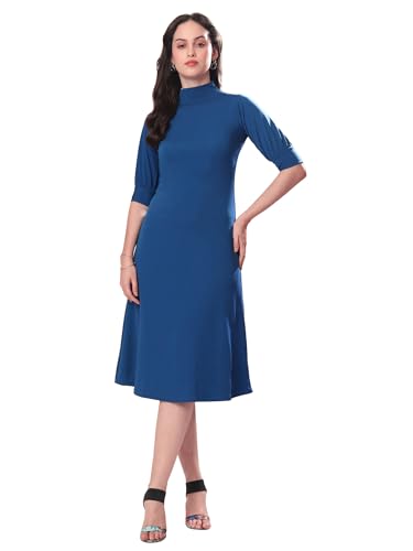 Image of PURVAJA Women's A-Line Knee Length Dress (Bely-123-130)