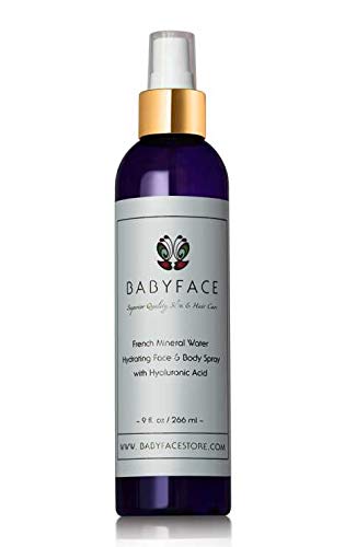 BABYFACE Hydrating Dewey Hyaluronic Acid, Matrixyl 3000, Mineral Water Mist - Face, Body, Dry Skin, Sets Make-Up, 8.6oz