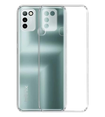 Image of COVERBLACK Soft Rubber Back Cover Compatible Model for Infinix X657B / Hot 10Lite - Transparent