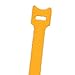 NTE Electronics 04-1040HL4 Nylon/Polypropylene Hook and Loop Cable Ties, 40 lb. Tensile Strength, 9.45" Length, 0.510" Width, Yellow (Pack of 10)