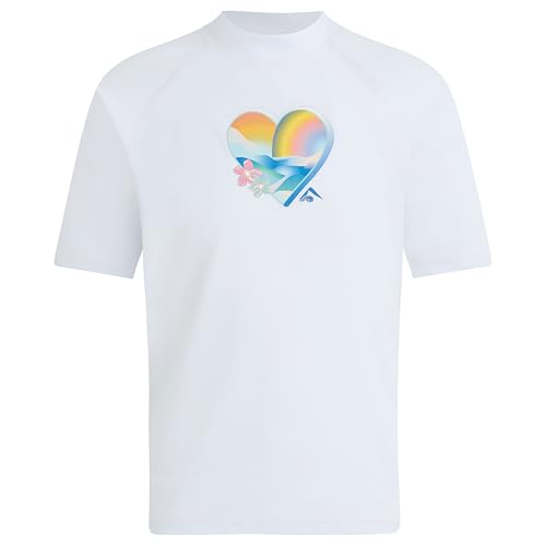 Image of Kanu Surf Girls' Jade Rash Guard UPF 50+ Sun Protection Short Sleeve Swim Shirt
