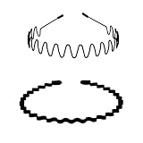 Kafand カチューシャ メンズ 軽量 滑り止め付 防錆メッキ加工 フリーサイズ 調整可能 【痛くなりにくい】 黒 シンプル 前髪 髪飾り 前髪 ヘアアレンジ用コーム レディース 男女兼用 2本セット