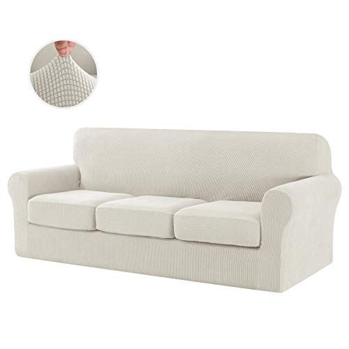 CHUN YI Stretch Sofa Slipcover Separate Cushion Couch Cover, Armchair Loveseat Replacement Coat
