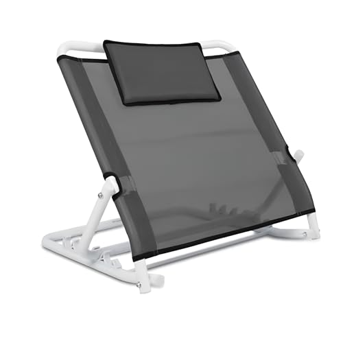 Eazy Adjustable Bed Backrest Pre-Assembled 5-Position Foldable Backrest Pillow for Sitting Up in Bed Bed Wedge Removable Headrest and Cushion Support for Elderly Pregnancy Recovery and Home Use