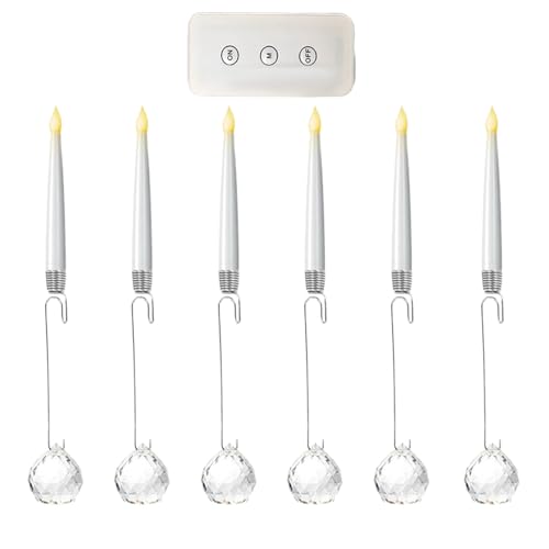 Hjatirace Weihnachtsbaum LED Fernbedienung 15cm/5.91 Zoll Flammenlose...