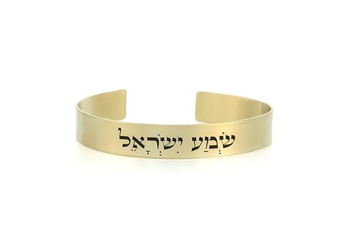 Bracelet hébreu en or 14k à porter au quotidien pour homme et femme