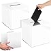 Adorox White Wishing Well Wedding Money Box Memory Cards Reception Centerpiece Box (2 Pcs. Box)