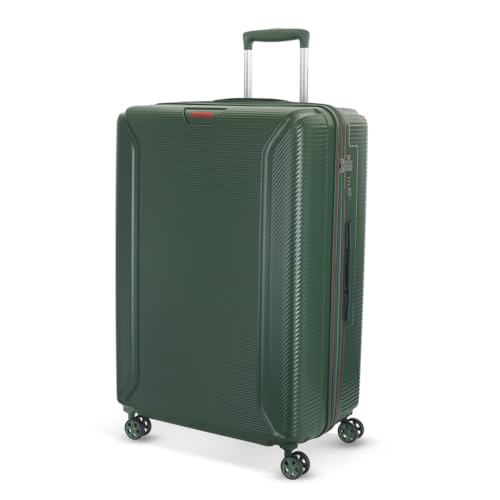Image of American Tourister Robotech Sport|Large Size Check-in Spinner Trolley Bag (77 cm)|360 8 Wheel Travel Luggage|Hard Case Polycarbonate Suitcase|Recessed TSA Lock|Dark Green