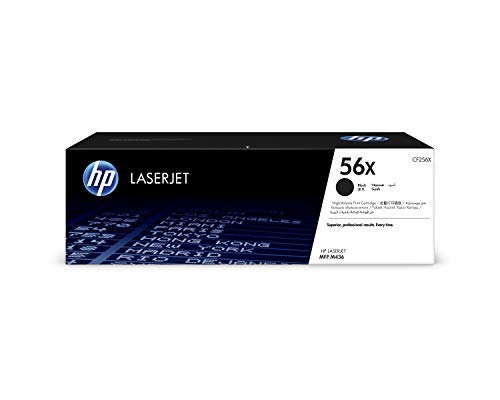 HP 56X CF256X, Negro, Cartucho Tóner de Alta Capacidad Original, de 13.700 páginas, para impresoras HP LaserJet MFP M436n y MFP M436nda