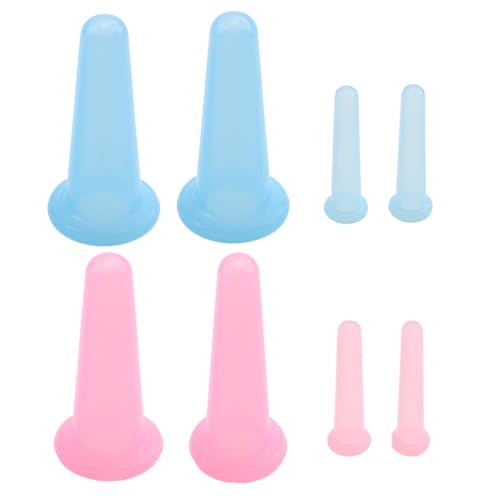 8 Piezas Ventosas Faciales, Ventosa Celulitis, ventosas de silicona para masaje facial, para el Cuidado Facial y el Masaje, anticelulitis para relajación muscular, circulación sanguínea
