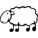 Desconocido Vinilo de Corte Pegatina arlatxa Oveja 6x4.5cm (Negro)