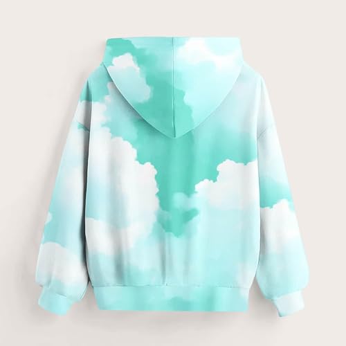 Girls Teen Cute Gradient Color Hoodies Oversized Trendy Preppy Sweatshirts Long Sleeve Tops Fall Hooded With Pockets3
