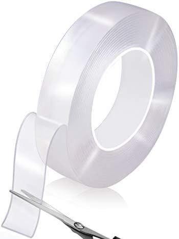 EZlifego Nano Double Sided Tape(9.85FT), Removable Heavy Duty Mounting Tape,Multipurpose Traceless Adhesive Grip Strong Sticky，Washable Transparent Strips Wall Tape Carpet Tape for Paste & Household