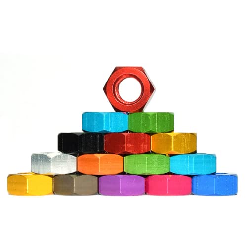 Alextend M3HEXNUT 50Pcs M3 Hex Nuts Aluminum Alloy 6061 Lock Nuts Din934 thumb #2
