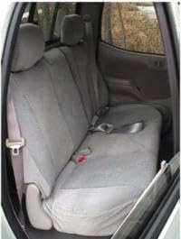 Durafit Seat Covers, Made to fit 1999-2004 Tacoma Double Cab 40/60 Split Back Solid Bottom seat Exact Seat Covers in Gray Automotive Velour.