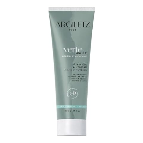 Argiletz Green Clay Paste 400g, 100% sourced in France, finest grade of clay, unisex skin treatment mask, blackhead removal Cover