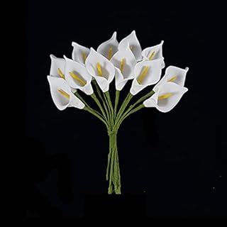 OokiÂ® 144 Artificial Mini Calla Lily Flower Bulb Heads Fake Floral Bouquet Crafts Scrapbooking Garden Wedding DIY Bridal Garland Clips Party Favors