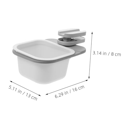 Basurero mini clip rotatorio 2 piezas blanco miniatura 3