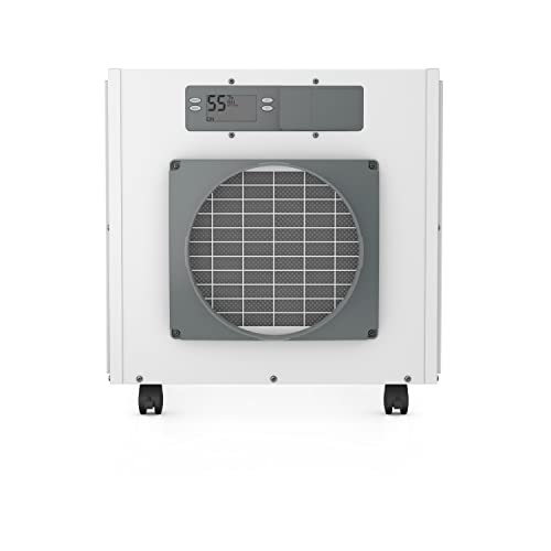 Image of AprilAire E130C Pro 130-Pint Whole-House Dehumidifier with Castors, Energy Star Certified, Commercial-Grade for Basement, Crawlspace, or Whole House up to 7,200 sq. ft.