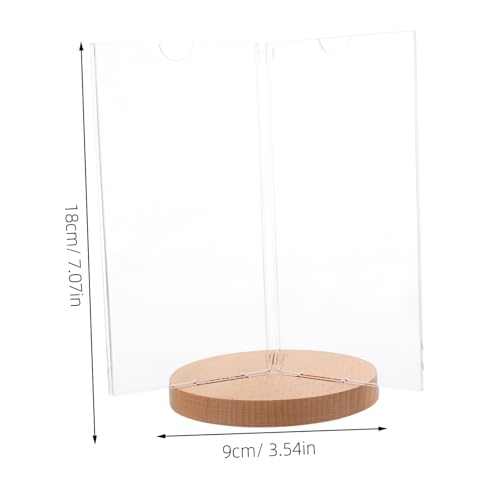 DIYEAH Multi-sided Menu Display Stand Rotating Acrylic Desk Menu Sign Holder for Retail