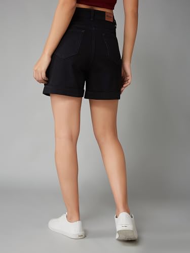 Image of Dolce Crudo Women's Regular High Rise Stretchable Denim Shorts