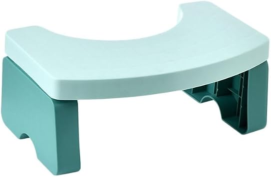 Removable Adult Squatting Toilet, Small Stool for Bathroom Toilet, Rounded Fit Toilet Step Stool, Squatting Toilet Helps Defecation, Suitable for All Kinds of ToiletsGreen