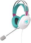 ASUS TUF Jeu H1 GEN II Chapeaux Miku Edition, Casque de jeu filaire 40mm Pilotes Essence, Virtuels 7.1 Surround Sound, TeamSpeak Microphone léger 297g, Coussins d'oreille durables, TUF Logo Éclairage