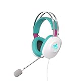 ASUS TUF Gaming H1 Gen II Hatsune Miku Edition Wired USB Gaming Headset with Mic – 40mm Drivers, Virtual 7.1 Surround Sound, TeamSpeak-Certified Mic, Removeable Ear Cushions, for PC, PS5 - Aqua