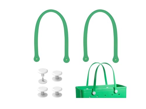 Image of Replacement Straps for Large Rubber Beach Bag, Replacement Handles with 4 Snaps for Rubber Beach Bag, EVA Bag Strap Replacement, Beach Bag Repair Kit