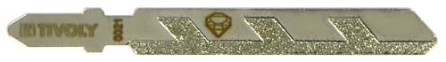 TIVOLY - Lame de Scie Sauteuse Diamantée Multi-Matériaux (Carrelage et Plaque Ciment) - Attache en T - Lame de Finition Coupe Droite/Coupe Courbe - L76mm
