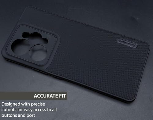 Image of Back Cover Case Compatible for realme 15 Pro 5G (Textured Grip Design | Camera Protetion | Slim and Light Weight | Soft Touch and Feel | Black)