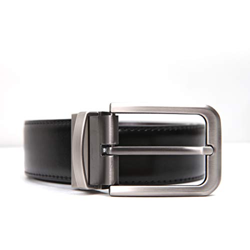 Image of Casual black Leather belt Dress belts jeans belts for men big and tall work belt