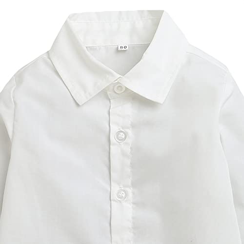 Image of Hopscotch Boys Polyester Blend Formal Set In White Color For Ages 4-5 Years